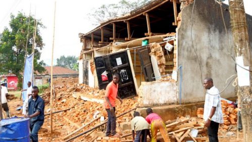 Cảnh đổ nát ở Tanzania sau động đất. (Nguồn: AFP)