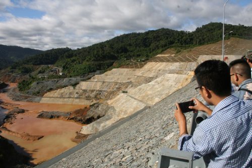 Vị trí sự cố vỡ hầm dẫn dòng thủy điện Sông Bung 2 xảy ra vào tháng 9